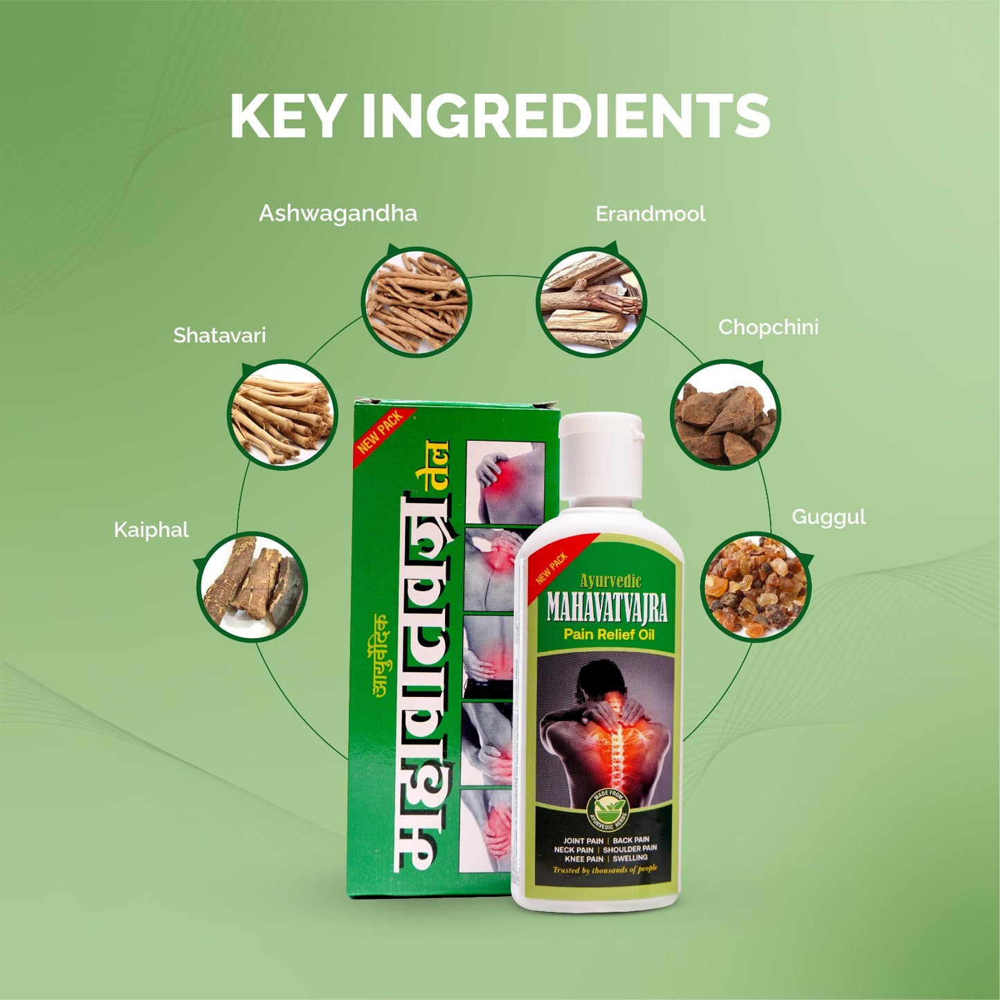 Ayurvedic Mahavatvajra Pain Relief Oil – Natural Remedy for Joint, Back & Muscle Pain (100 ml)